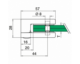 Pinzas para láminas tubo plano inox 316 pulido brillo Q-railing 4200