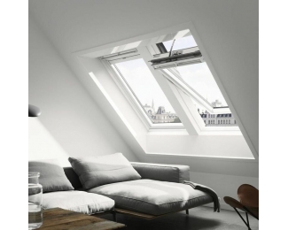 Ventana giratoria eléctrica Velux GGU 007021 de poliuretano blanco