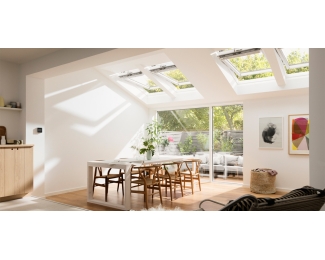 Ventana giratoria eléctrica Velux GGU 007021 de poliuretano blanco