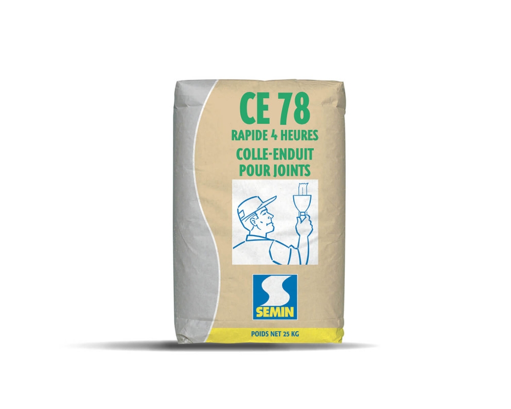 Pasta revoque para juntas de placas de yeso Semin CE 78 4 H saco 25 kg