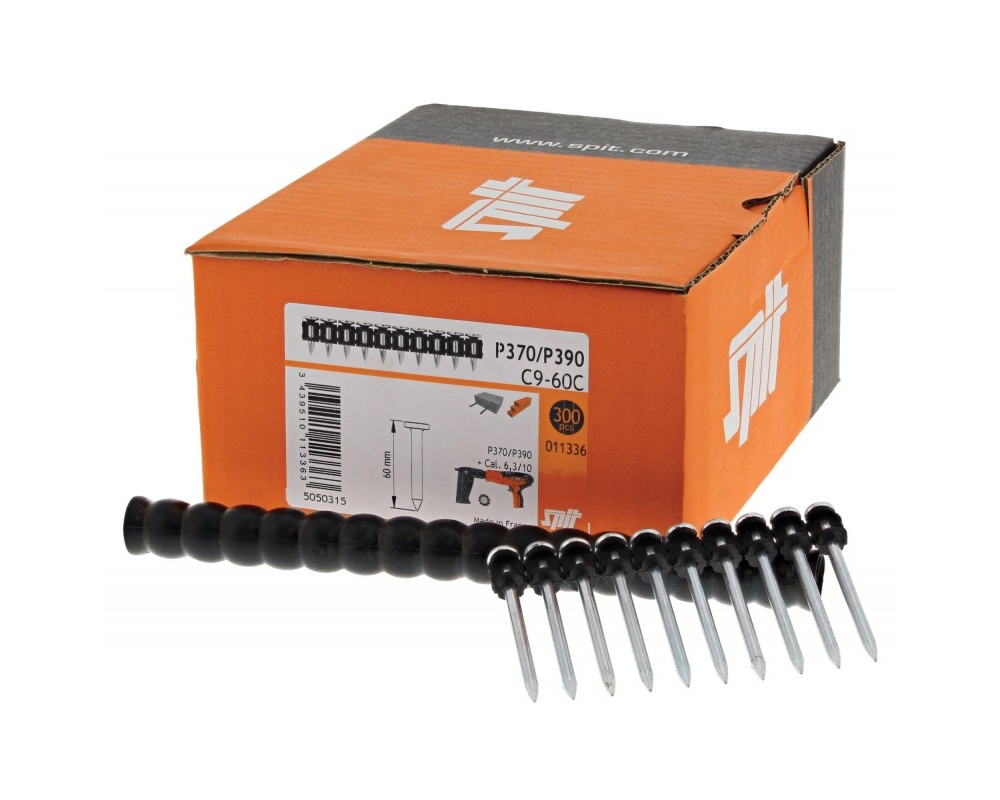 Clavo en cinta para pistola a pólvora para hormigón Spit C9-60 (caja 300 uds.)