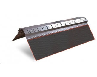 Cumbrera galvanizada ventilada de plomo plisado natural 2000x120mm