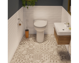 Inodoro con triturador incorporado Dual Flush SFA Sanicompact C43