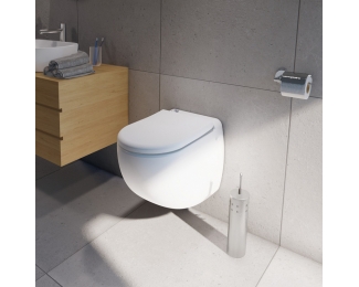Inodoro suspendido con bastidor y triturador Dual Flush SFA Sanicompact Comfort+