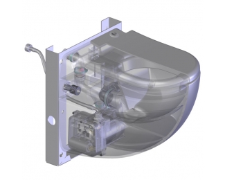 Inodoro suspendido con bastidor y triturador Dual Flush SFA Sanicompact Comfort+