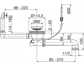 Desagüe/rebosadero automático Viega 7139.162