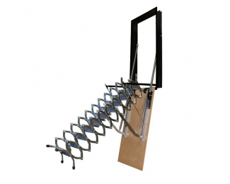 Escalera escamoteable de tijera galvanizada ZX-PARED