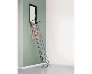 Escalera escamoteable de tijera galvanizada ZX-PARED