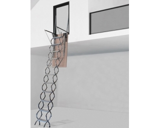 Escalera escamoteable de tijera galvanizada ZX-PARED