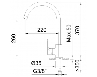 Grifo de cocina monomando Clever Rocket Cold Open