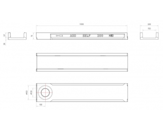 Canal de drenaje ACO DRAIN SELF 200 1000MM H80 DN/OD 110/160 C250