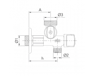 Grfo lavadora doble America 1/2"x3/4"x3/8"
