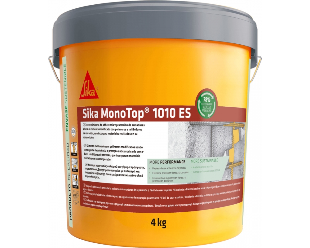 Pasivador de armaduras e imprimación Sika MonoTop 1010 ES bote 4kg