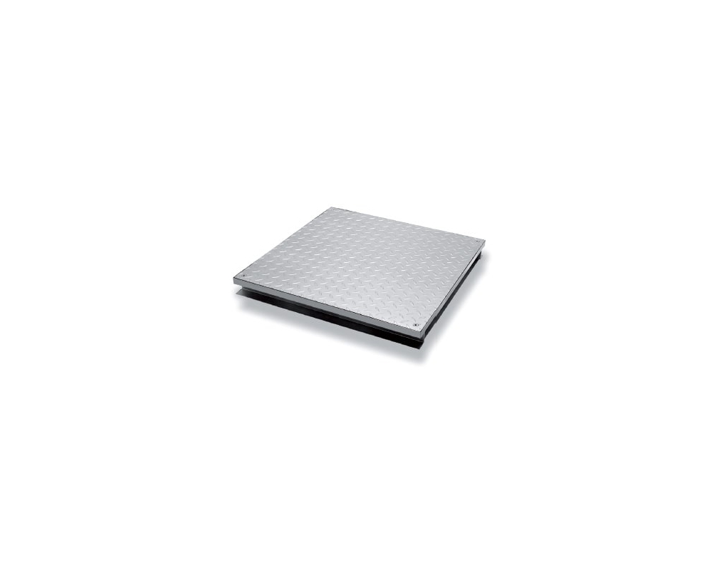 Tapa estanca ciega antideslizante inox peatonal con marco 400x400mm