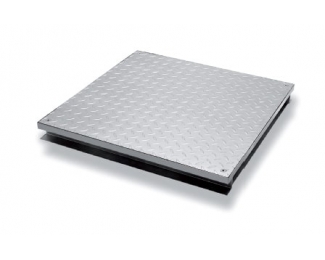 Tapa estanca ciega antideslizante inox peatonal con marco 600x600mm