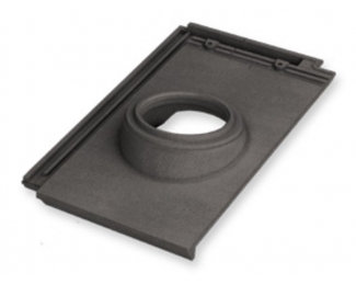 Teja soporte de chimenea Cobert Lógica Plana ébano 460x290mm