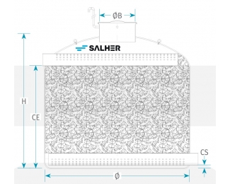 Filtro biológico o lecho bacteriano Salher CVC-FB 750L