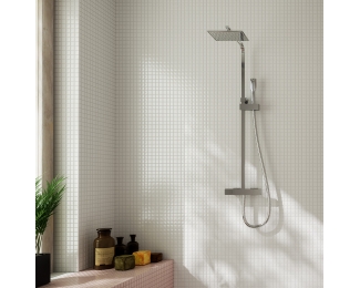 Conjunto de ducha extensible termostático 1 función Clever Nine Xtreme Negro Mate