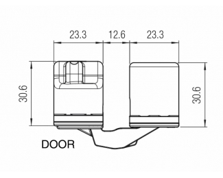 Bisagra oculta para puertas Kubica cromo satinado Krona Koblenz K 6200 CS HD