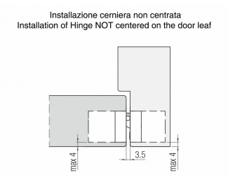 Bisagra oculta para puertas Kubica cromo satinado Krona Koblenz K 6200 CS HD