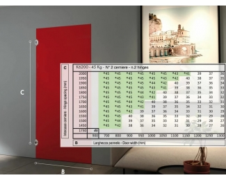 Bisagra oculta para puertas Kubica cromo satinado Krona Koblenz K 6200 CS HD