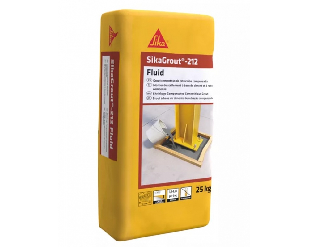 Grout cementoso de retracción compensada SikaGrout 212 Fluid saco 25kg