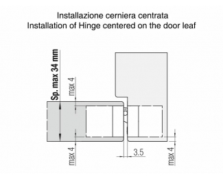 Bisagra oculta para puertas Kubi7 niquel satinado Krona Koblenz K 7000 NS HD