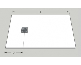 Plato de ducha Firmma Tabel 160x75x2cm desagüe lado derecho