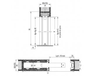 Premarco puerta corredera una hoja Scrigno Techzero enfoscado