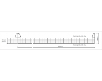 Policarbonato celular ArcoPlus 626 opal modulo 600mm espesor 20mm