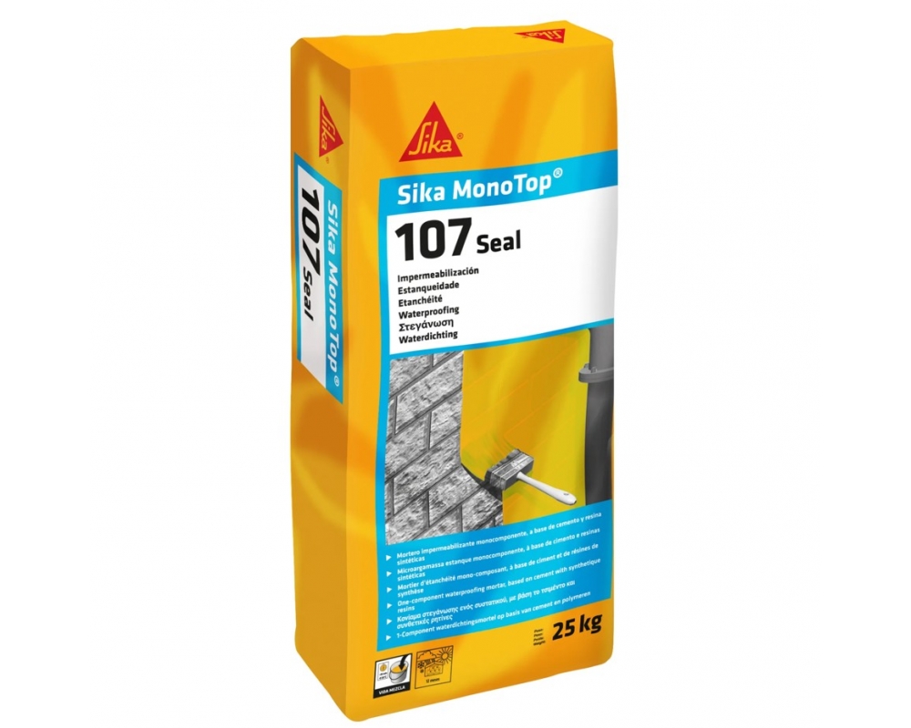 Mortero de impermeabilización Sika MonoTop 107 Seal saco 25kg