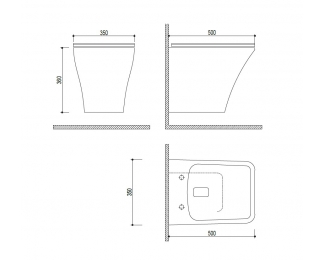 Inodoro suspendido Teka Dessin