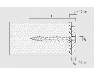 Tornillo para fijar sobre aislamiento Celo IPS 80 negro