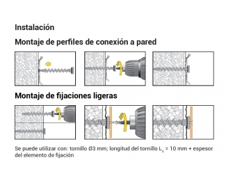 Tornillo para fijar sobre aislamiento Celo IPS 80 negro
