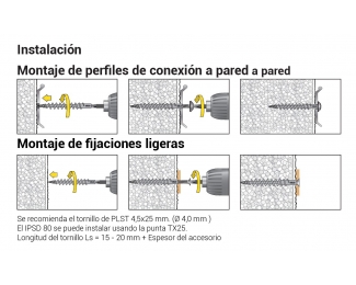 Taco tornillo para aislamientos Celo IPSD 80