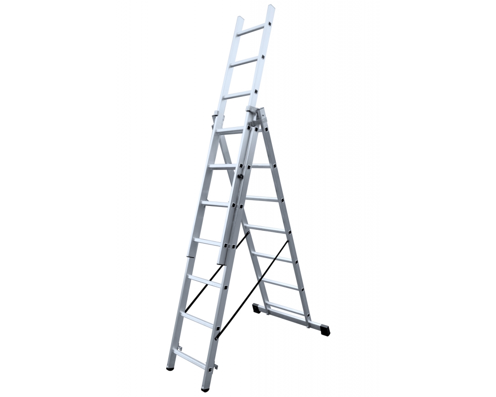 Escalera aluminio triple con base 9x3 KTL 23 237 009