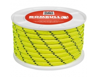 Cuerda trenzada con alma 8mm amarillo fluor rollo 200m