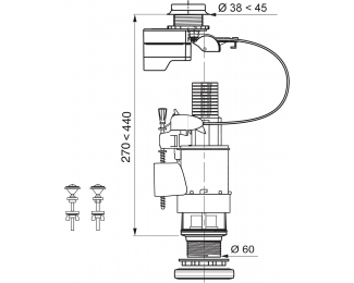 Mecanismo de descarga higiénico sin contacto Wirquin WC Tronic 2