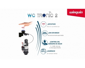 Mecanismo de descarga higiénico sin contacto Wirquin WC Tronic 2