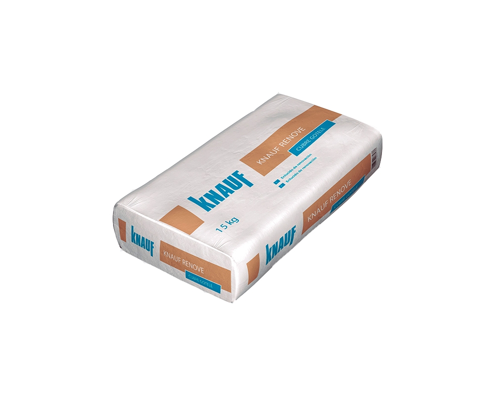 Quita gotelé manual acabado liso Knauf Renove saco 15kg