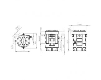 Estación de bombeo a sotrerrar para aguas residuales SFA Sanifos 280 Vortex monofásico