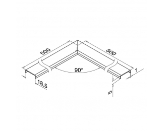 Esquina perfil en U inox 316 Easy Glass Q-railing 6340