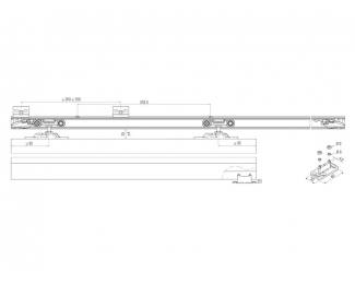 Kit para puertas correderas Krona Koblenz 0500 3