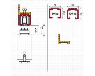 Kit para puertas correderas Krona Koblenz 0500 3