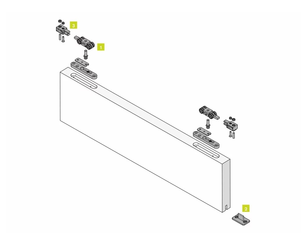 Kit para puertas correderas Krona Koblenz 0450 3