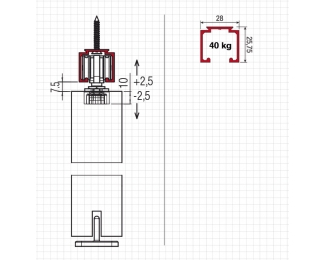 Kit para puertas correderas Krona Koblenz 0450 3