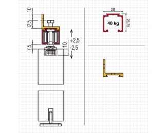 Kit para puertas correderas Krona Koblenz 0450 3