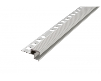 Perfil remate peldaños para tiras LED Novopeldaño Eclipse aluminio 2,5m