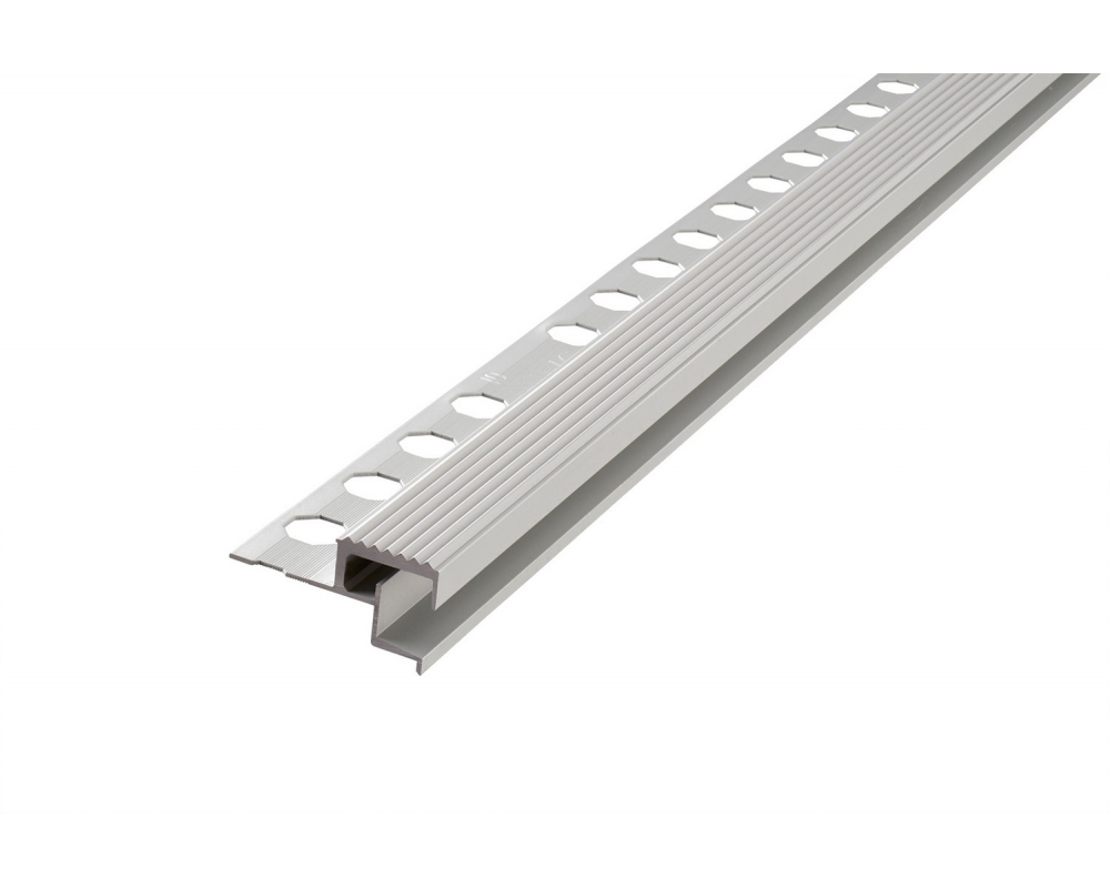 Perfil remate peldaños para tiras LED Novopeldaño Eclipse aluminio 2,5m