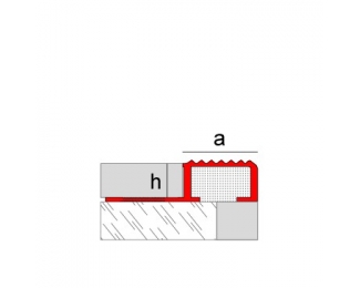Perfil remate peldaños Novopeldaño 4 aluminio 2,5m